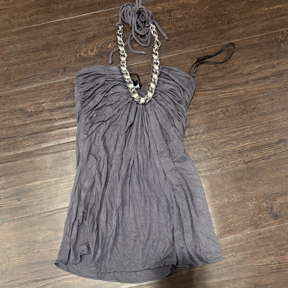 Sky Gray Halter Top